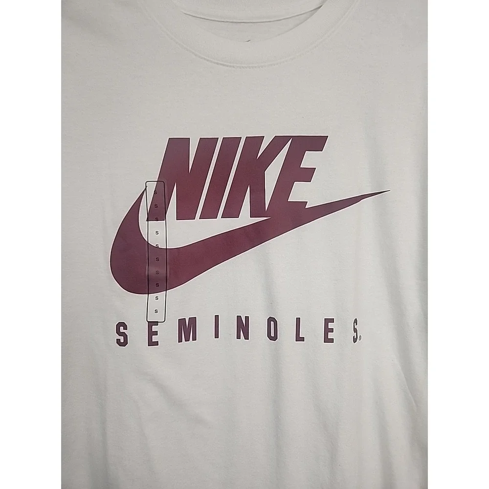 Nike Men's Florida State Seminoles Futura White T-Shirt Size S